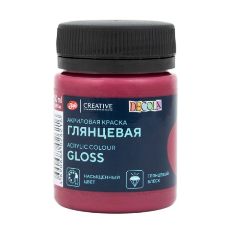 Акриловая краска глянцевая цвет №392 Марсала 50мл Decola