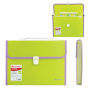Папка-портфель пластиковая BRAUBERG "JOY", А4 (330х245х35 мм), 13 отделений, с окантовкой, салатовая, 227974 - Портфели пластиковые