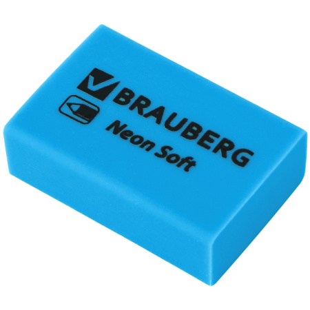 Ластики BRAUBERG NEON SOFT НАБОР 12 штук, размер ластика 31х20х10 мм, экологичный ПВХ, 271339 - Ластики классические