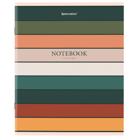 Тетрадь А5 48 л. BRAUBERG скоба, клетка, обложка картон, "Classic" (микс в спайке), 404364 - Тетради 40-48 листов