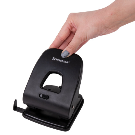 Дырокол BRAUBERG "SX-40", до 40 листов, черный, 229695 - Дыроколы настольные