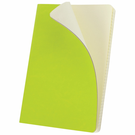 Блокнот А5 (148x218 мм), BRAUBERG "Metropolis Ultra", под кожу, 80 л., резинка, клетка, салатовый, 111020 - Бизнес-блокноты и бизнес-тетради