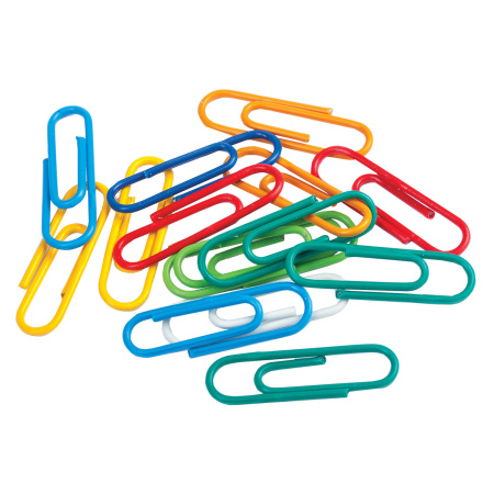 Скрепки ОФИСМАГ, 28 мм, цветные, 100 шт., в картонной коробке, Россия, 225210 - Скрепки канцелярские