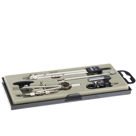 Готовальня профессиональная KOH-I-NOOR, 6 предметов, пластиковый пенал с европодвесом, 06902B0000TE - Циркули и готовальни