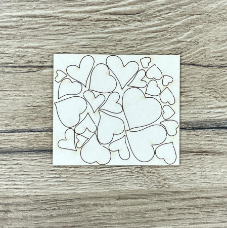 Чипборд  "Сердечки" толщина 1,55 мм