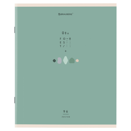 Тетрадь А5 96 л. BRAUBERG скоба, линия, обложка картон, "Natural" (микс в спайке), 404440 - Тетради более 60 листов