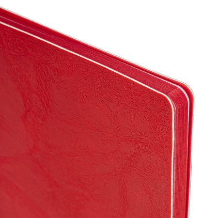 Блокнот А5 (140х200 мм), BRAUBERG "NEBRASKA", под кожу, 80 л., линия, красный, 113414 - Бизнес-блокноты и бизнес-тетради