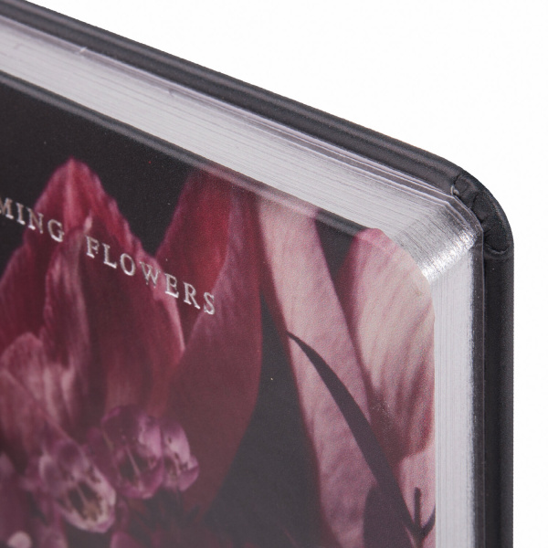 Ежедневник недатированный B6 (127х186 мм), BRAUBERG VISTA, под кожу, твердый, срез фольга, 136 л., "Flowers", 112109 - Ежедневники с покрытием "под кожу и ткань"