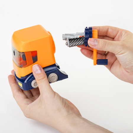 Точилка механическая ПИФАГОР "Грузовик", корпус оранжевый, 228488 - Точилки механические