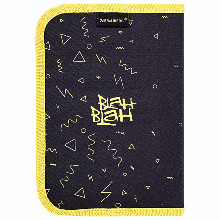 Пенал BRAUBERG с наполнением, 1 отделение, 1 откидная планка, 24 предмета, 21х14 см, "Rebel", 271528 - Пеналы с наполнением