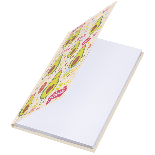 Блокнот А5 (134х206 мм), 80 л., твёрдый, клетка, BRAUBERG KIDS, "Авокадики", 114418 - Блокноты детские