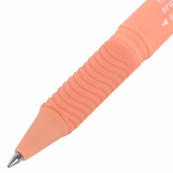 Ручка стираемая гелевая с грипом BRAUBERG "SOFT&SILK PASTEL", СИНЯЯ, корпус ассорти, узел 0,7 мм, 1 шт, 143934 - Ручки со стираемыми чернилами