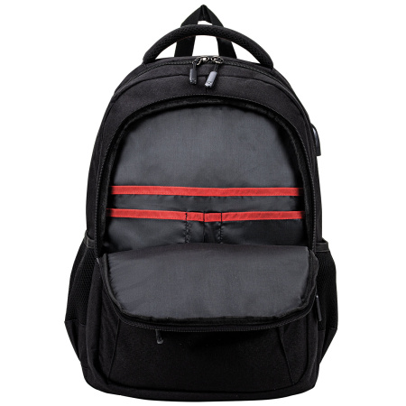 Рюкзак BRAUBERG URBAN универсальный с отделением для ноутбука, USB-порт, "Kinetic", черный, 46х31х18 см, 270798 - Рюкзаки с отделением для ноутбука