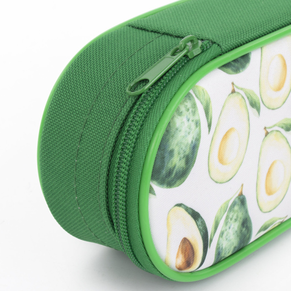 Пенал-футляр BRAUBERG, 1 отделение, ткань, 21x9x5 см, Avocado, 270374 - Пеналы мягкие