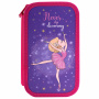 Пенал ЮНЛАНДИЯ, 2 отделения, ламинированный картон, 19х11 см, "Dancing girl", 270885 - Пеналы каркасные