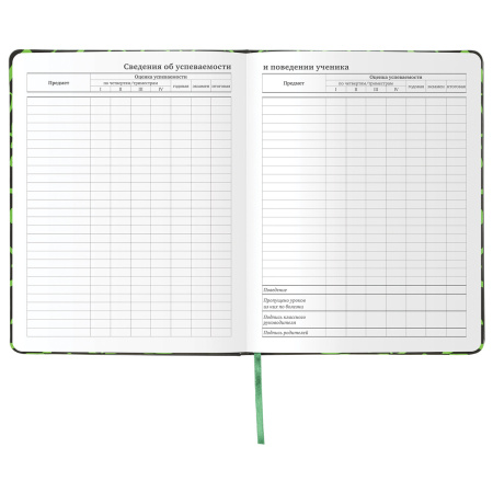 Дневник 1-11 класс 48 л., кожзам (твердая с поролоном), флуоресцентный, BRAUBERG, "ШРИФТ", 105983 - Дневники для старших классов