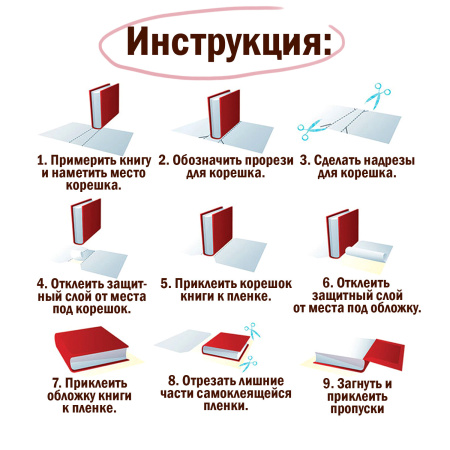 Пленка самоклеящаяся для учебников и книг, 45х30 см, комплект 10 шт., фактурная, ПИФАГОР, 227203 - Пленки самоклеящиеся для книг, тетрадей и журналов