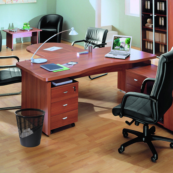 Корзина для бумаг, 11 л, сетчатая, черная, BRAUBERG, 230441 - Корзины для бумаг