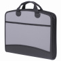 Папка-портфель пластиковая BRAUBERG А4+ (375х305х60 мм), 4 отделения, 2 кармана, серая, 228685 - Портфели пластиковые
