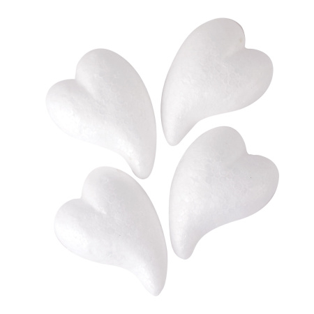 Пенопластовые заготовки для творчества "Сердечки-капли", 4 шт., 65 мм, ОСТРОВ СОКРОВИЩ, 661364 - Заготовки и основы для творчества