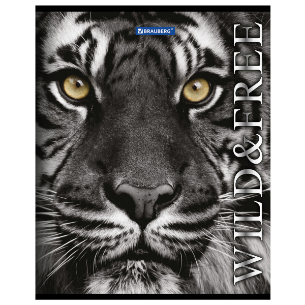 Тетрадь А5, 48 л., BRAUBERG скоба, клетка, обложка картон, ДИКИЕ И СВОБОДНЫЕ, 1 шт, 401810 - Тетради 40-48 листов
