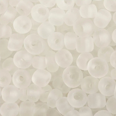 Бисер "Zlatka" 11/0, белый матовый №0001M, 5 уп по 10 гр