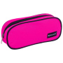 Пенал-косметичка BRAUBERG овальный, полиэстер, "Pink", 22х9х5 см, 229270 - Пеналы мягкие