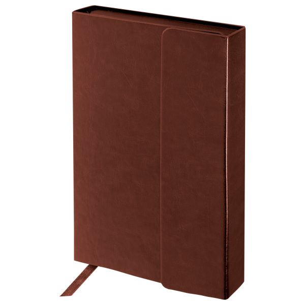 Ежедневник недатированный А5 (148х218 мм), GALANT "Magnetic", кожзам, магнитный клапан, 160 л., коричневый, 111880