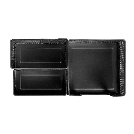 Подставка-органайзер BRAUBERG "Germanium", металлическая, 3 секции, 102х186х95 мм, черная, 231986 - Подставки канцелярские без наполнения