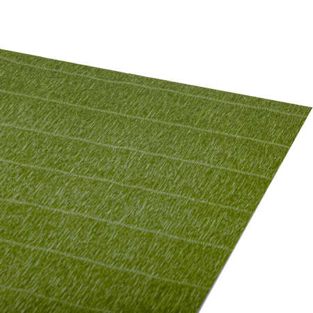 Бумага гофрированная/креповая (ИТАЛИЯ) 180 г/м2, 50х250 см, оливковая желто-зеленая (622(2)), BRAUBERG FIORE, 112617 - Цветная бумага