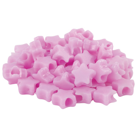 Бусины для творчества "Звезды", 10 мм, 30 грамм, светло-розовые, розовые, фиолетовые, ОСТРОВ СОКРОВИЩ, 661250 - Бусины для творчества