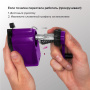 Точилка механическая BRAUBERG "JET", металлический механизм, корпус фиолетовый, 229569 - Точилки механические