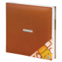 Фотоальбом BRAUBERG "Omega" на 500 фото 10х15 см, под гладкую кожу, коричневый, 391181 - Фотоальбомы