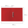 Папка на 2 кольцах BRAUBERG "Office", 25 мм, красная, до 170 листов, 0,5 мм, 227496 - Папки на кольцах