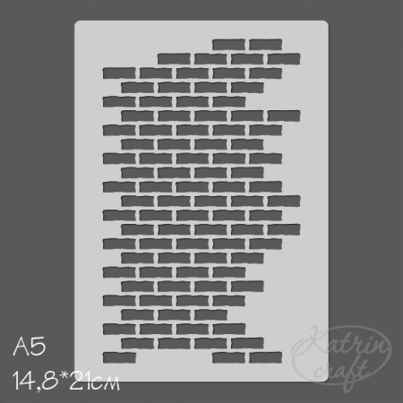 Трафарет "Кирпичная кладка" А5