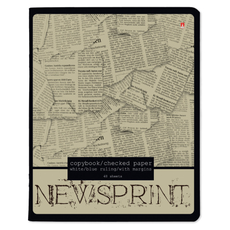 Тетрадь А5 48 л. АЛЬТ скоба, клетка, глянцевый лак, "Газета" (5 видов), 7-48-1146 - Тетради 40-48 листов