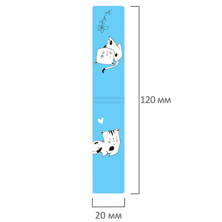Закладки для книг МАГНИТНЫЕ, "CATS", набор 6 шт., 60x20 мм, BRAUBERG, 113159 - Закладки для книг
