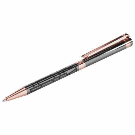 Ручка подарочная шариковая GALANT "Vitznau", корпус серый, золотистые детали, пишущий узел 0,7 мм, синяя, 141664 - Ручки шариковые подарочные