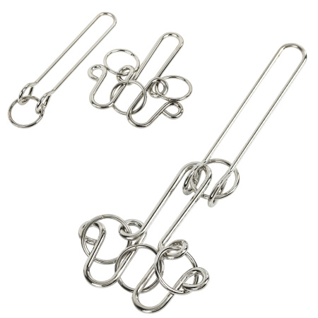 Головоломки металлические большие ЗОЛОТАЯ СКАЗКА, набор 6 штук, HIGH level, 664927 - Игрушки развивающие