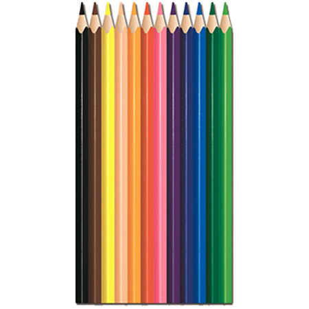 Карандаши цветные MAPED "COLOR PEP'S Strong", набор 12 цветов, грифель 3,2 мм, пластиковый корпус, 862712 - Карандаши цветные