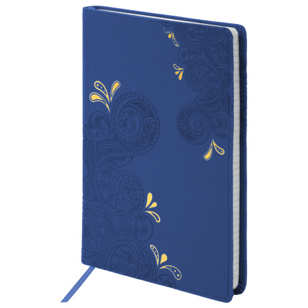 Блокнот А5 (148х218 мм), BRAUBERG "Orient", 128 л., кожзаменитель с тиснением, клетка, ассорти, 125236 - Бизнес-блокноты и бизнес-тетради