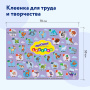 Клеёнка настольная для занятий творчеством ЮНЛАНДИЯ, АЛФАВИТ, 50х70 см, ПВХ, 662457 - Аксессуары для рисования