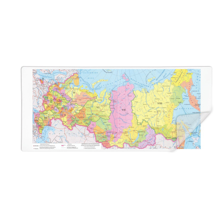 Коврик-подкладка настольный 500х1200 мм, прозрачный матовый, 1,2 мм, BRAUBERG, 237374 - Коврики настольные