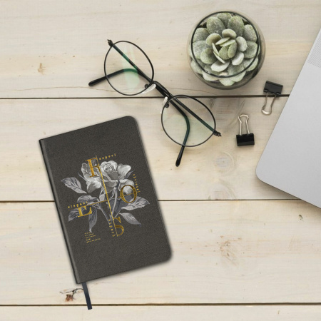 Блокнот МАЛЫЙ ФОРМАТ (100х150 мм) А6, BRAUBERG VISTA "Rose", под кожу, твердый, срез фольга, 80 л., 112097 - Бизнес-блокноты и бизнес-тетради