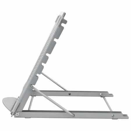 Подставка для книг, ноутбуков, планшетов BRAUBERG "Germanium", 240х195х20 мм, серебро, металл, 237984 - Подставки для книг