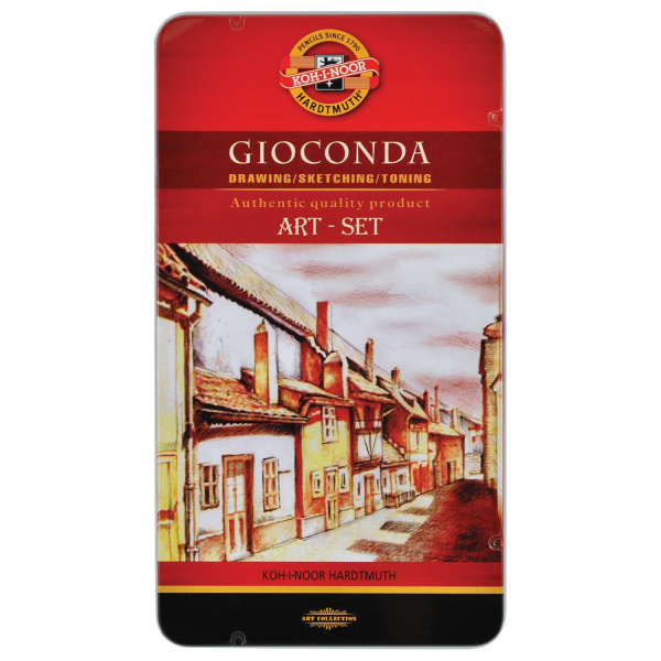 Набор художественный KOH-I-NOOR "Gioconda", 10 предметов, металлическая коробка, 8890000001PL - Профессиональные наборы для художников