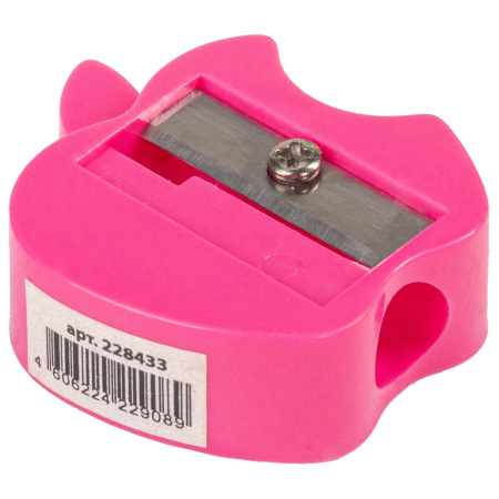 Точилка ПИФАГОР "Яблоко", пластиковая, корпус ассорти, 228433 - Точилки ручные