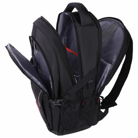 Рюкзак GERMANIUM UPGRADE универсальный, 3 отделения, отделение для ноутбука, USB-порт, "UP-3", черный, 47х33х21 см, 271667 - Рюкзаки с отделением для ноутбука