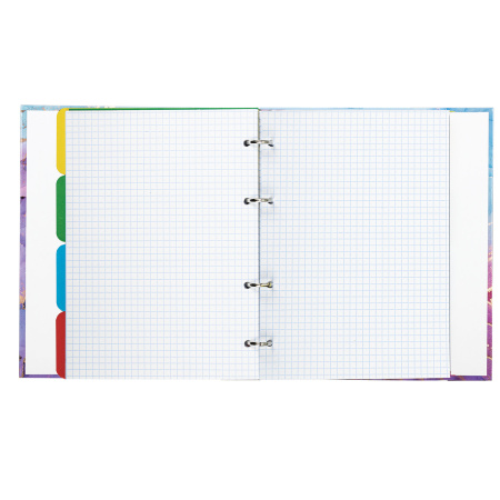 Тетрадь на кольцах А5 (175х215 мм), 120 листов, твердый картон, клетка, с разделителями, BRAUBERG, Marble, 404086 - Тетради на кольцах и сменные блоки к ним