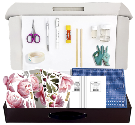 Набор папертоль “Пионы Алерти” - Папертоль